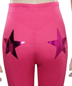 2023 Movie Pink Cowgirl Star Covered Flared Pants Cosplay Costume 9