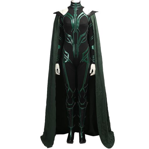 Halloween Carnival Goddess of Death Hela Cosplay Costume Halloween Party Sexy Bodysuit Evil Queen Outfit with