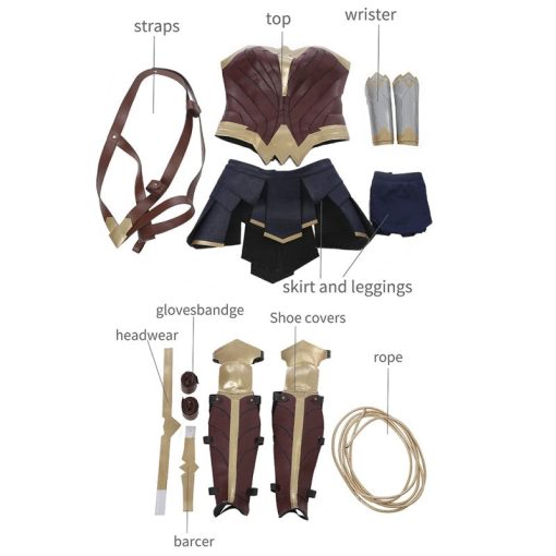 WonderWomanDianaPrinceCosplayCostumeFullSet 3