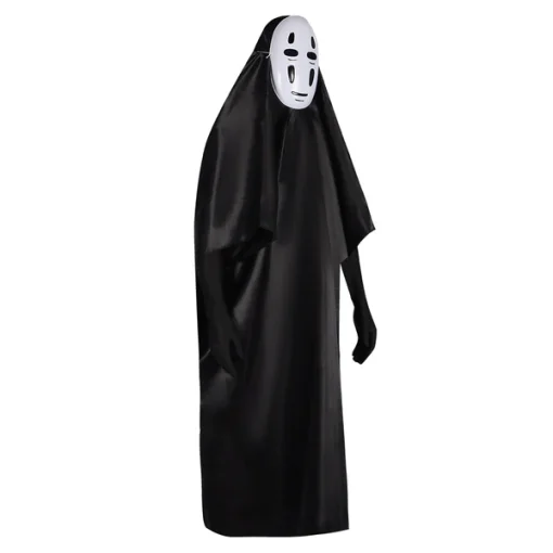 anime spirited away no face men black cloak tailcoat party carnival halloween cosplay costume