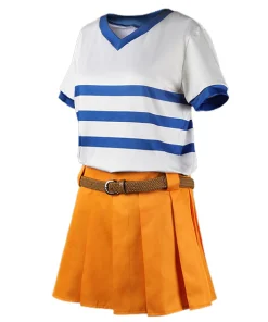 one piece nami women t shirt skirt party carnival halloween cosplay costume 3 600x