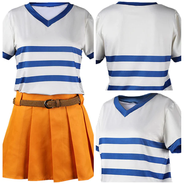 one piece nami women t shirt skirt party carnival halloween cosplay costume