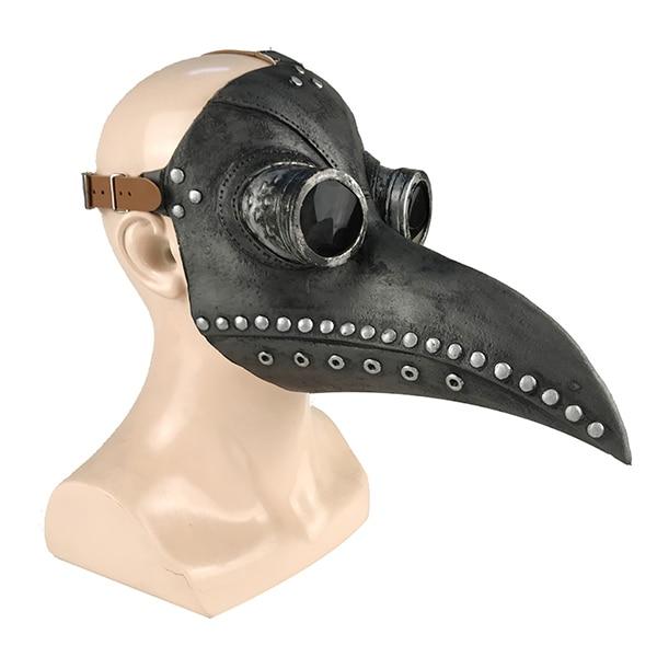 Funny Medieval Steampunk Plague Doctor Bird Mask Latex Punk Cosplay Masks Beak Adult Halloween E 1