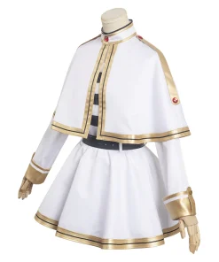 sousou no frieren anime beyond journey s end white women cape dress belt outfit 1