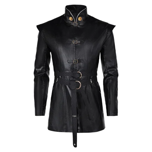 house of the dragon tv aemond targaryen black coat with belt party carnival halloween cosplay costume