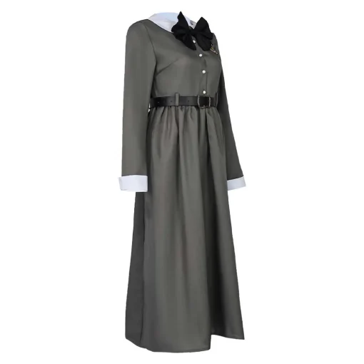 kaiju no. 8 anime kikoru shinomiya women grey dress party carnival halloween cosplay costume