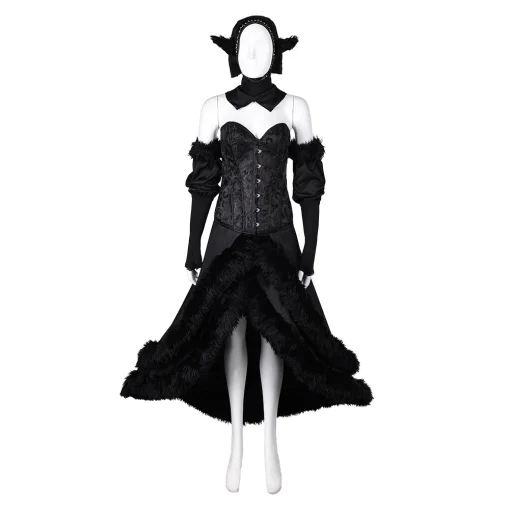 delicious in dungeon anime marcille donato women black dress party carnival halloween cosplay costume