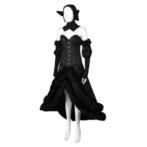 delicious in dungeon anime marcille donato women black dress party carnival halloween cosplay costume