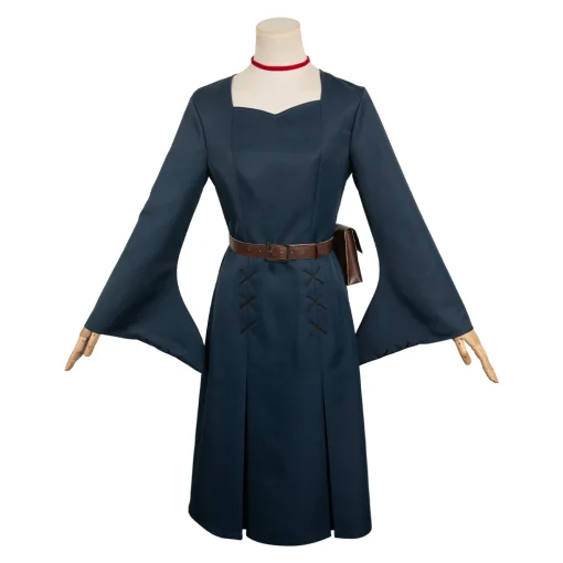 delicious in dungeon anime marcille women dark blue dress party carnival halloween cosplay costume