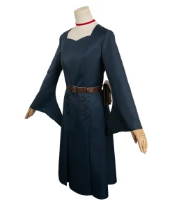 delicious in dungeon anime marcille women dark blue dress party carnival halloween cosplay costume 2 1024x