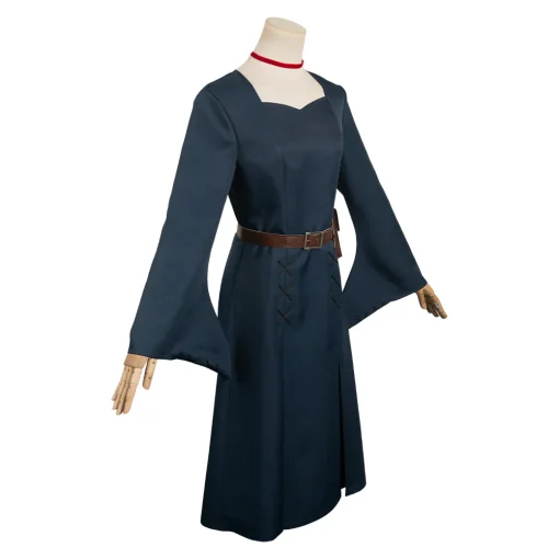 delicious in dungeon anime marcille women dark blue dress party carnival halloween cosplay costume