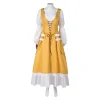 final fantasy xvi game aerith gainsborough women yellow dress party carnival halloween cosplay costume 2 1024x