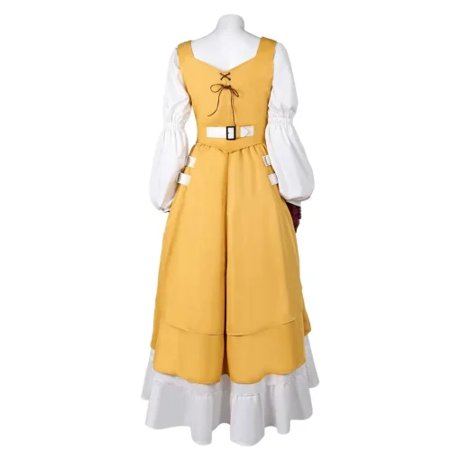 final fantasy xvi game aerith gainsborough women yellow dress party carnival halloween cosplay costume