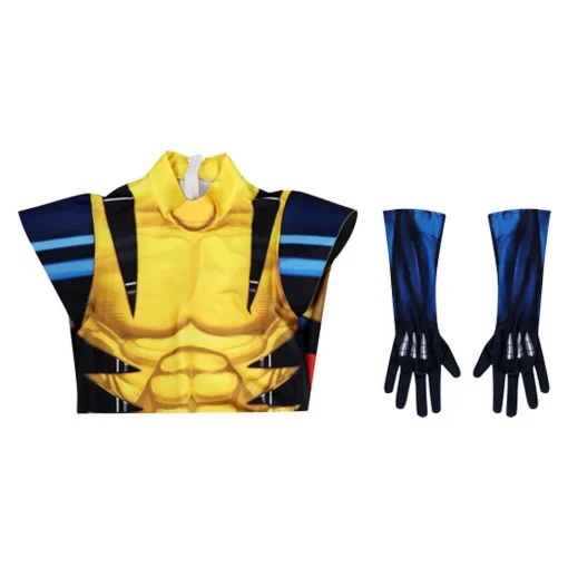 movie deadpool 3 wolverine james logan howlett yellow jumpsuit cosplay costume