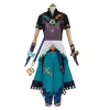 genshin impact game kinich blue outfit party carnival halloween cosplay costume 1 1024x