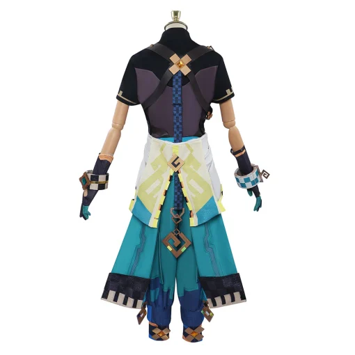 genshin impact game kinich blue outfit party carnival halloween cosplay costume