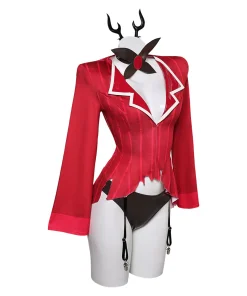 hazbin hotel tv alastor women red sexy suit party carnival halloween cosplay costume 4 1024x