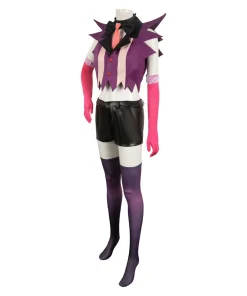 hazbin hotel tv angel dust women purple combat suit party carnival halloween cosplay costume 3 1024x