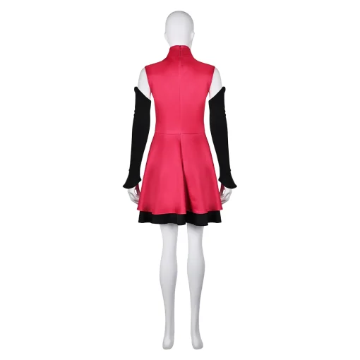 hazbin hotel tv charlie morningstar women pink dress combat outfit cosplay costume