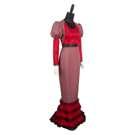 hazbin hotel tv rosie women pink dress party carnival halloween cosplay costume