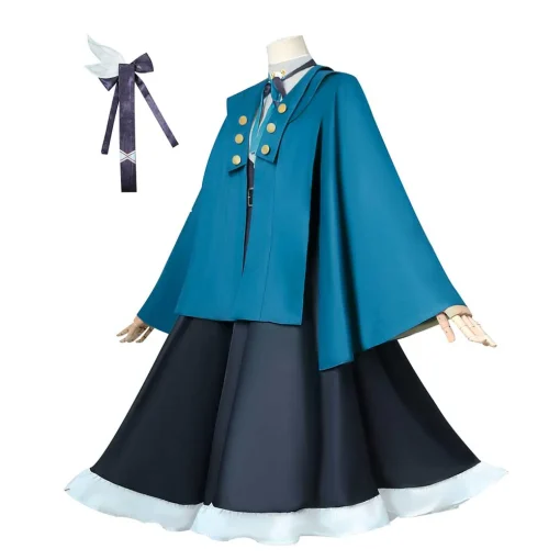 honkai star rail game firefly women blue dress party carnival halloween cosplay costume