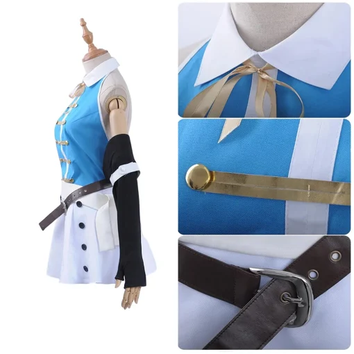 Lucy Blue Dress Outfits Full Set Cosplay Costume - Image 4