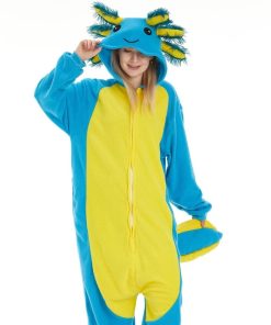 blue axolotl onesie