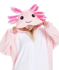 pink axolotl onesie