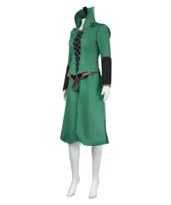 the lord of the rings the war of the rohirrim 2024 galadriel women green outfit cosplay costume 3 1024x