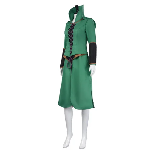 The Lord Of The Rings: The War of the Rohirrim (2024) Galadriel Women Green Outfit Cosplay Costume - Image 3