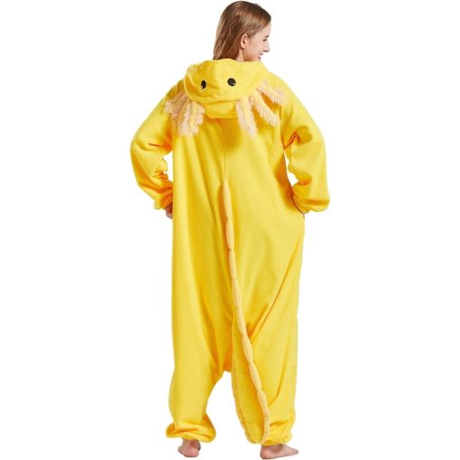 Yellow Axototl Onesie Halloween Costume for Adults - Image 5