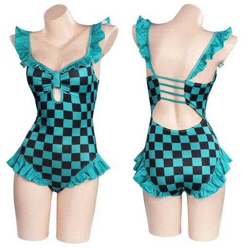 Kamado Tanjirou Swimwear Outfits Halloween Suit Cosplay Costume - Image 2