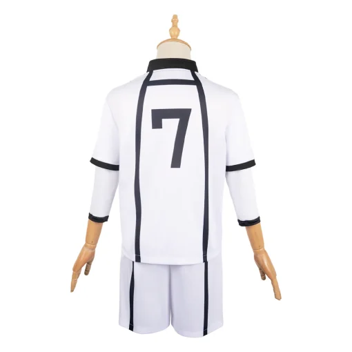 BLUE LOCK Nagi Seishiro White Team Uniform Halloween Cosplay Costume - Image 4