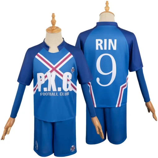 BLUE LOCK Rin Itoshi Blue Team Uniform Halloween Cosplay Costume - Image 2