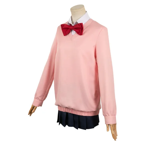 Dandadan Momo Ayase Women Pink Uniform Dress Halloween Cosplay Costume - Image 2