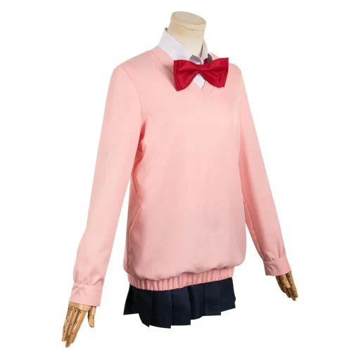 Dandadan Momo Ayase Women Pink Uniform Dress Halloween Cosplay Costume - Image 4