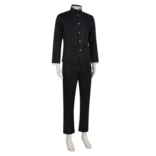 Dandadan Ken Takakura Black Top Pants Set Party Carnival Halloween Cosplay Costume - Image 3