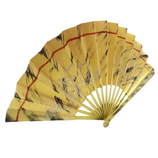 Douma Cosplay Props Golden Folding Fans Cosplay Costume Prop Halloween Accessories - Image 2