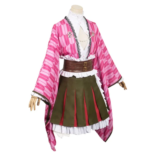 Kanroji Mitsuri Women Kimono Outfit Halloween Cosplay Costume - Image 5