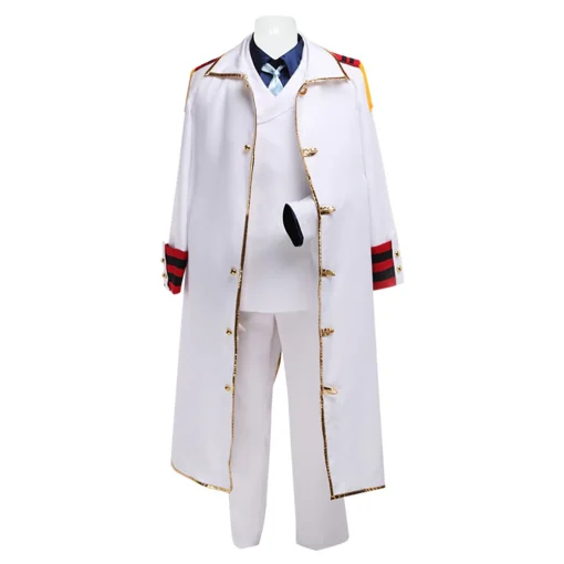 OP Monkey D. Garp White Suit Party Carnival Halloween Cosplay Costume