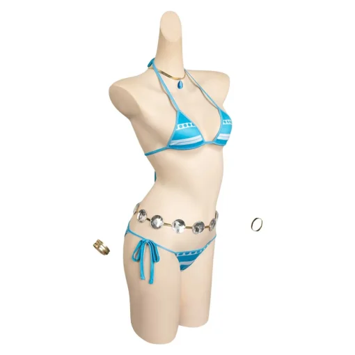 OP Nami Women Blue Bikini Set Swimsuit Halloween Cosplay Costume - Image 5