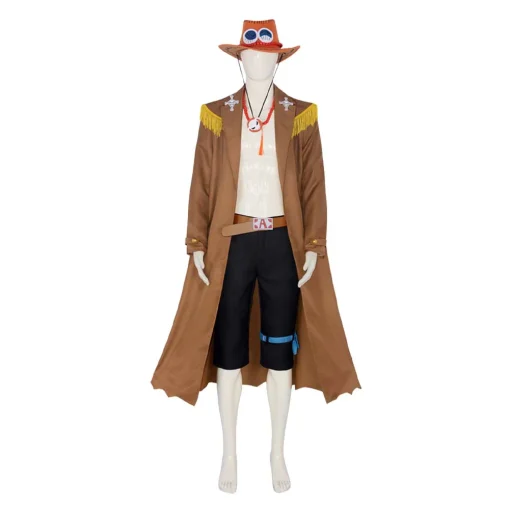 OP Portgas D. Ace Brown Outfit Halloween Cosplay Costume