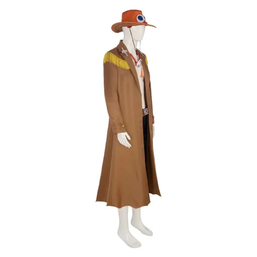 OP Portgas D. Ace Brown Outfit Halloween Cosplay Costume - Image 3