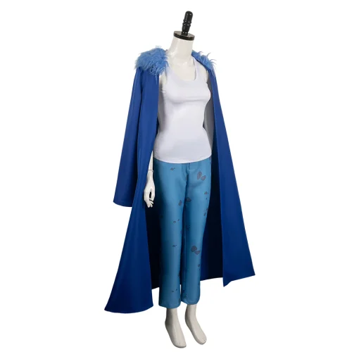 OP Trafalgar D. Water Law Women Blue Suit Halloween Cosplay Costume - Image 5