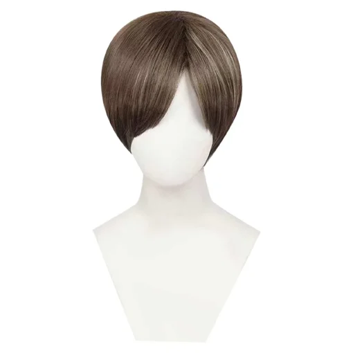 Resident Evil Leon Scott Kennedy Cosplay Wig Heat Resistant Synthetic Hair Halloween Props